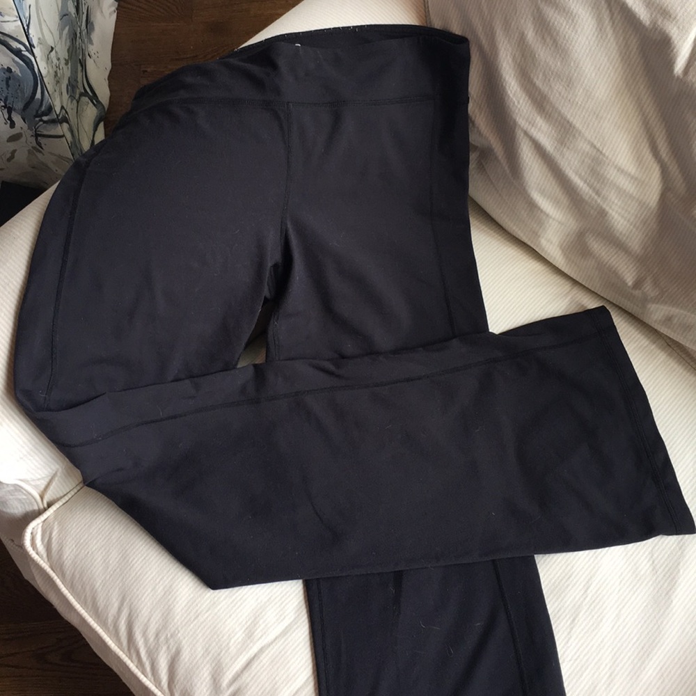 Black wide leg at bottom yoga pant